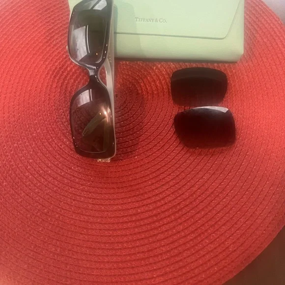 Authentic Tiffany and Co. Brown/turquoise sunglasses. Tiffany & Co. TF 4127 8134/3B Havana/Blue & Brown Sunglasses  main image 2